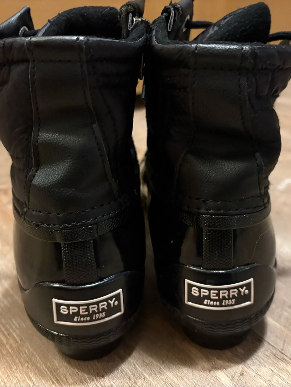Sperry Syren Gulf Duck Rain Boots 7.5 Black